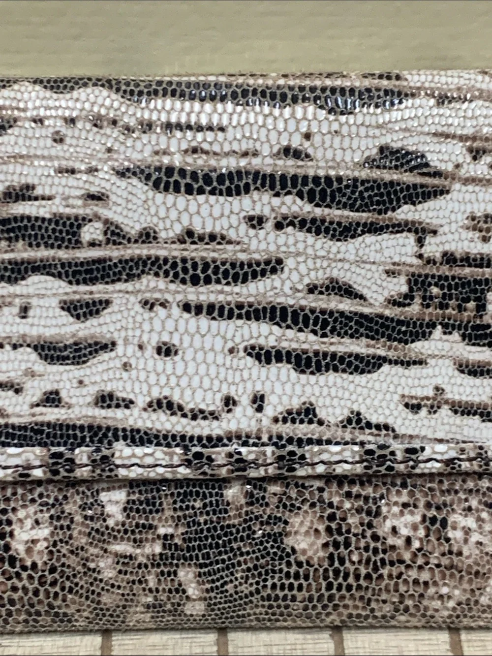 HOBO Snake Print Leather Wallet